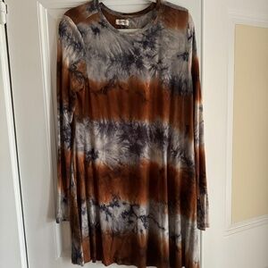 Stevie Knit Tie-Dye Mini Dress or Long Tunic Size Large